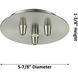 Chelsea Bare Bulb 3 Light 6 inch Brushed Satin Nickel Multi-Pendant Ceiling Light, Chelsea
