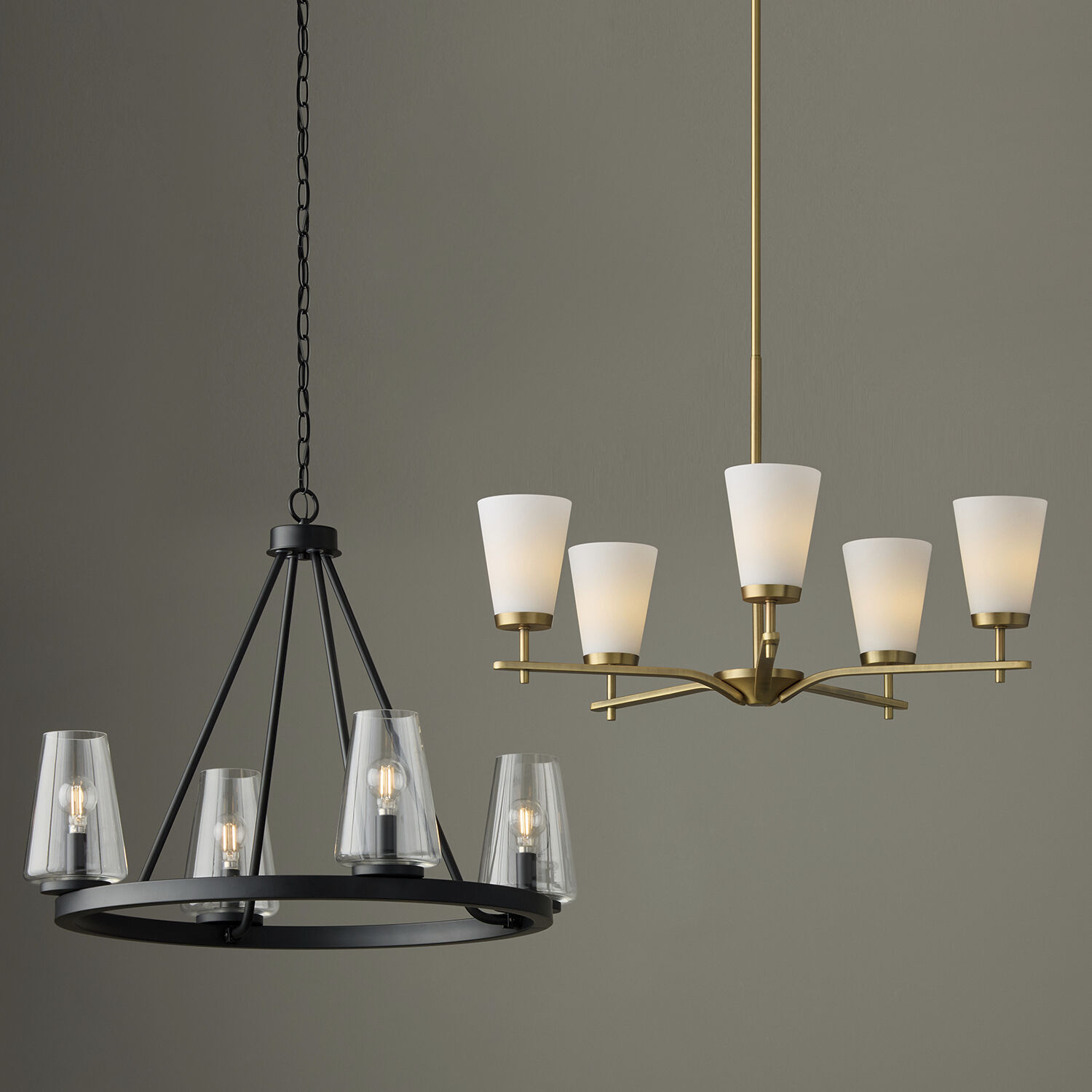 Aaron 4 Light 28 inch Matte Black Chandelier Ceiling Light