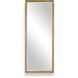 Kampar 73.63 X 29.5 inch Antiqued Gold and Natural Rattan Full Length Mirror