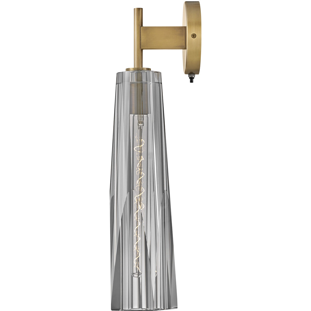 Cosette LED 5 inch Heritage Brass Sconce Wall Light in Heritage Brass / Smoke