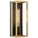 Shadowbox Wall Sconce Wall Light in Black and Aged Gold Brass
