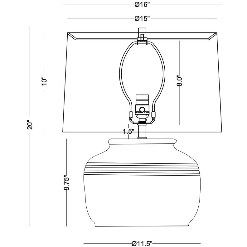Eliana 20 inch 150.00 watt Brown Table Lamp Portable Light