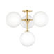 Ashleigh LED 20.25 inch Aged Brass Semi Flush Ceiling Light