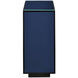 Navy Lacquer 22.25 X 16 inch Navy and Black and Clear Side Table