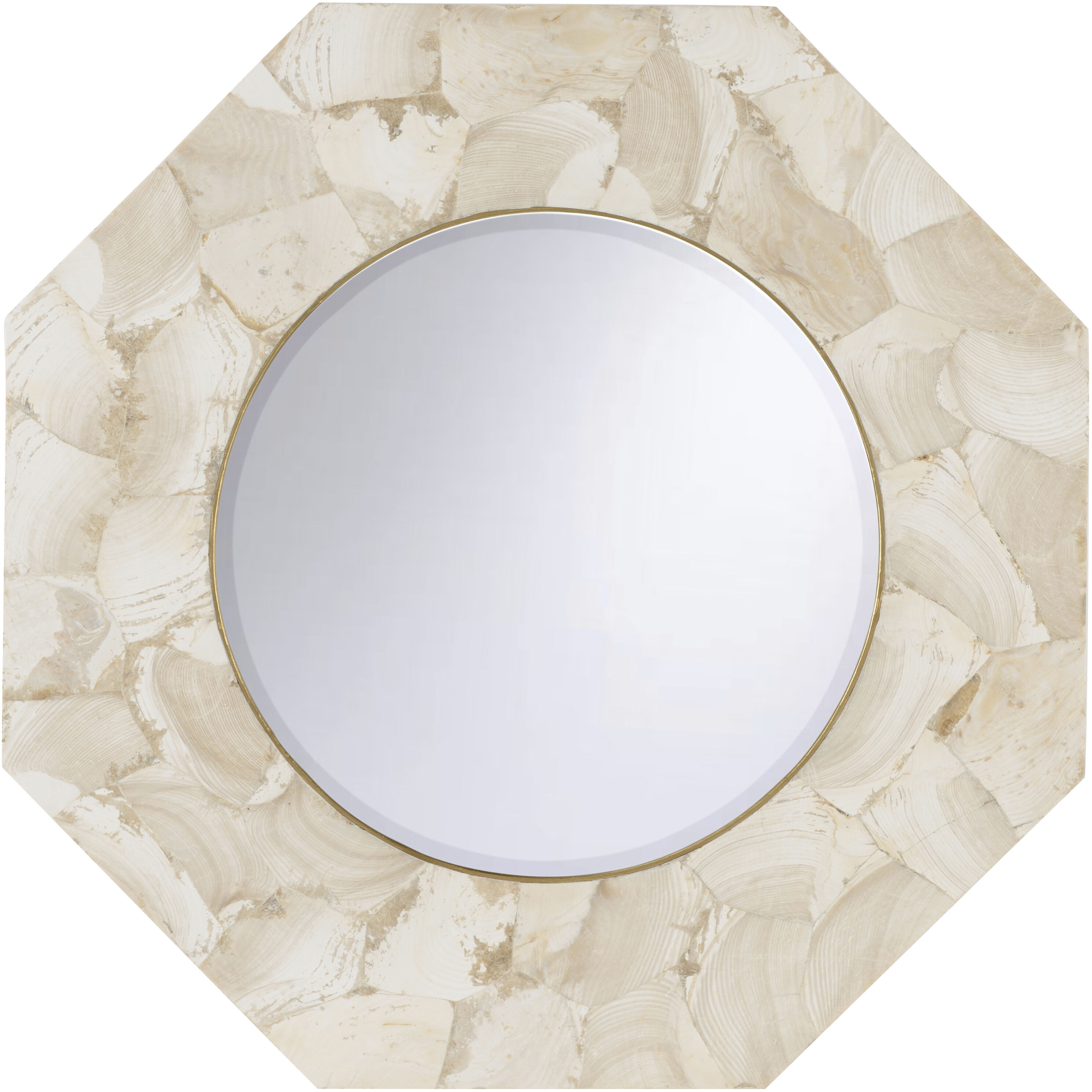 Malaya 36.5 X 36.25 inch White/Cream Mirror