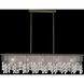 Farfalle 9 Light 9 inch Brushed Champagne Gold Linear Pendant Ceiling Light