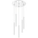 Forest LED 13.5 inch Chrome Chandelier Ceiling Light in 14, Matte White Steel