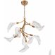 Calla 10 Light 35 inch Satin Brass Chandelier Ceiling Light