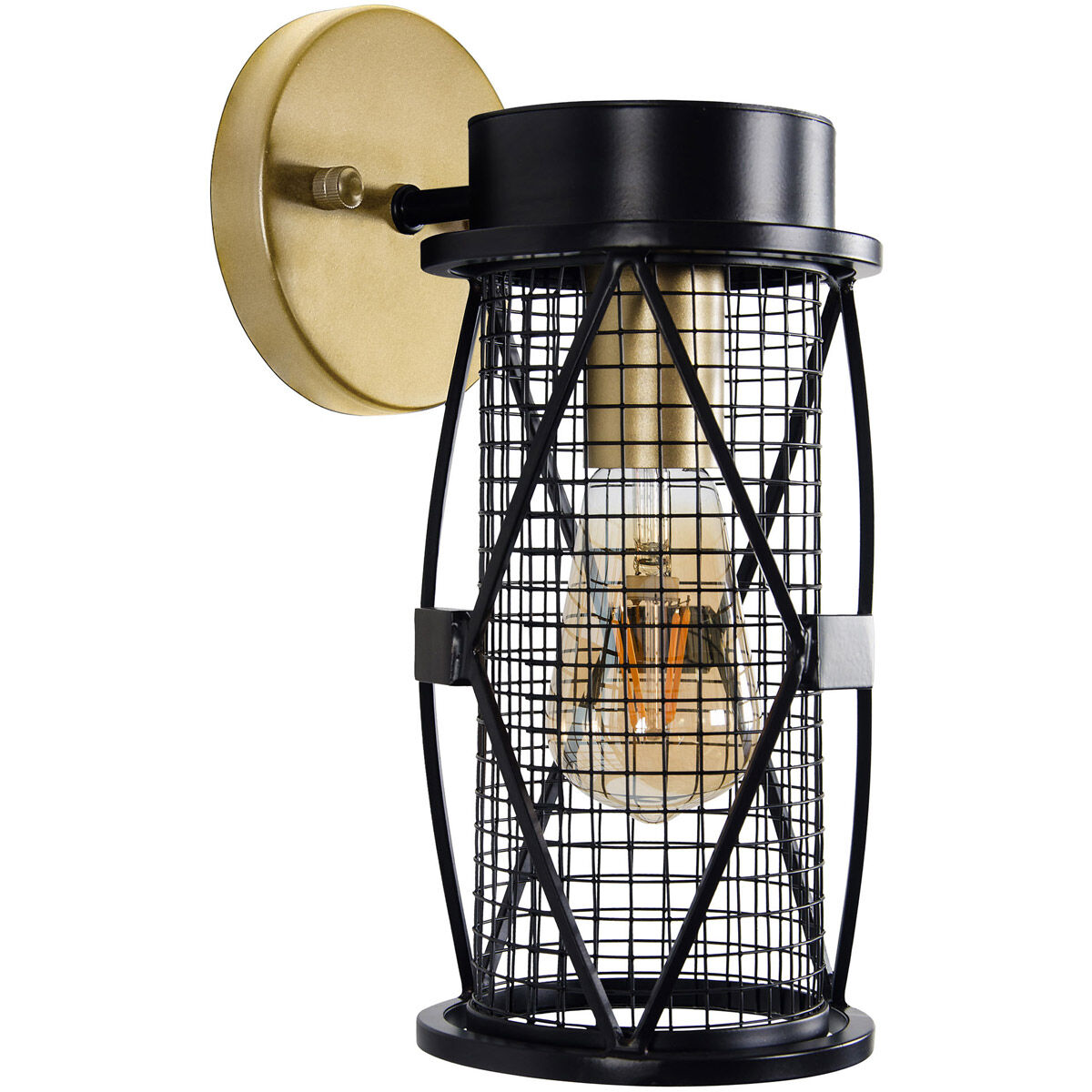 Harlequin 1 Light 5.13 inch Warm Bronze and Gold Wall Sconce Wall Light