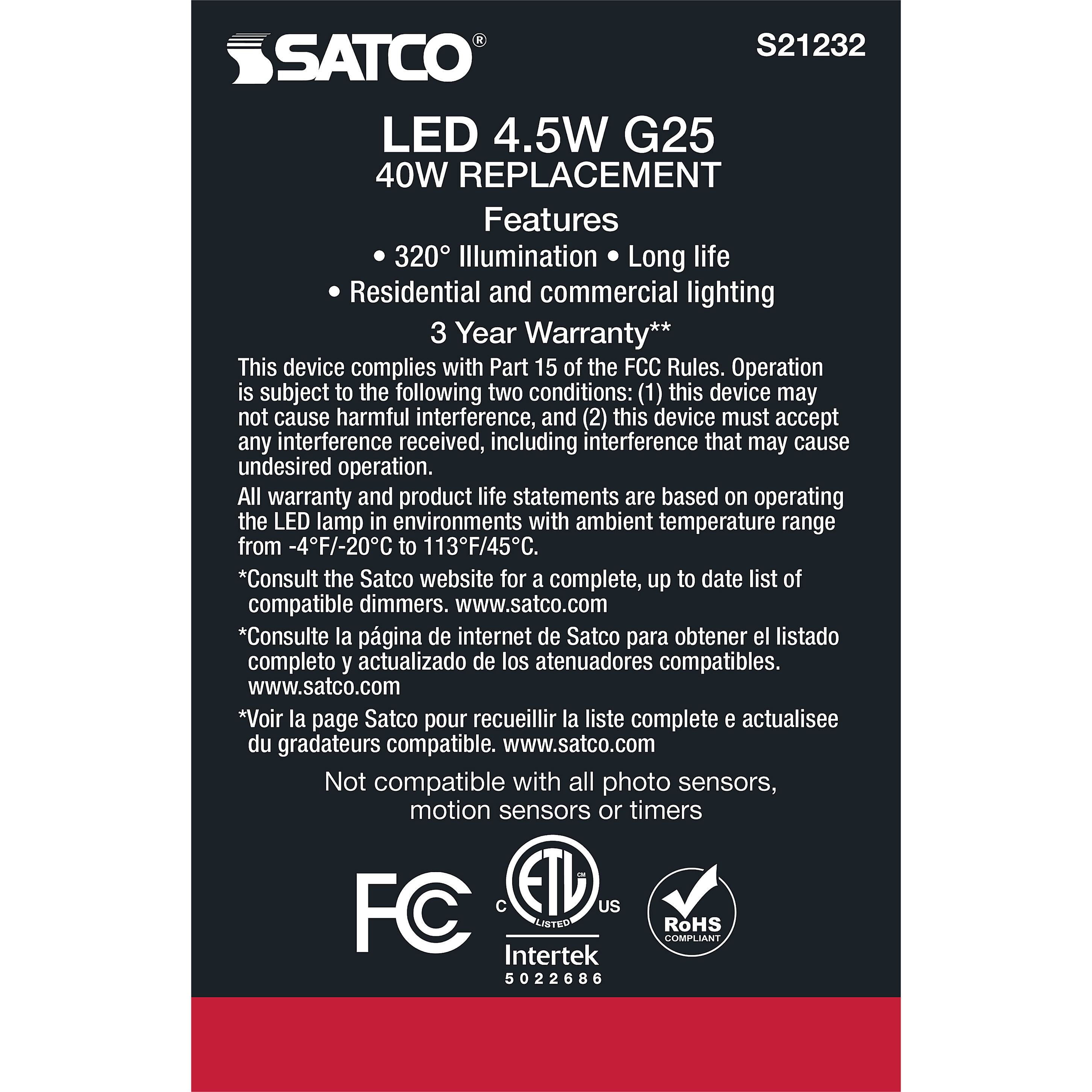 Lumos LED Medium Medium 4.50 watt 4000K LED Filament