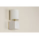 Joey 1 Light 5.75 inch Aged Brass/Ceramic Satin White Wall Sconce Wall Light