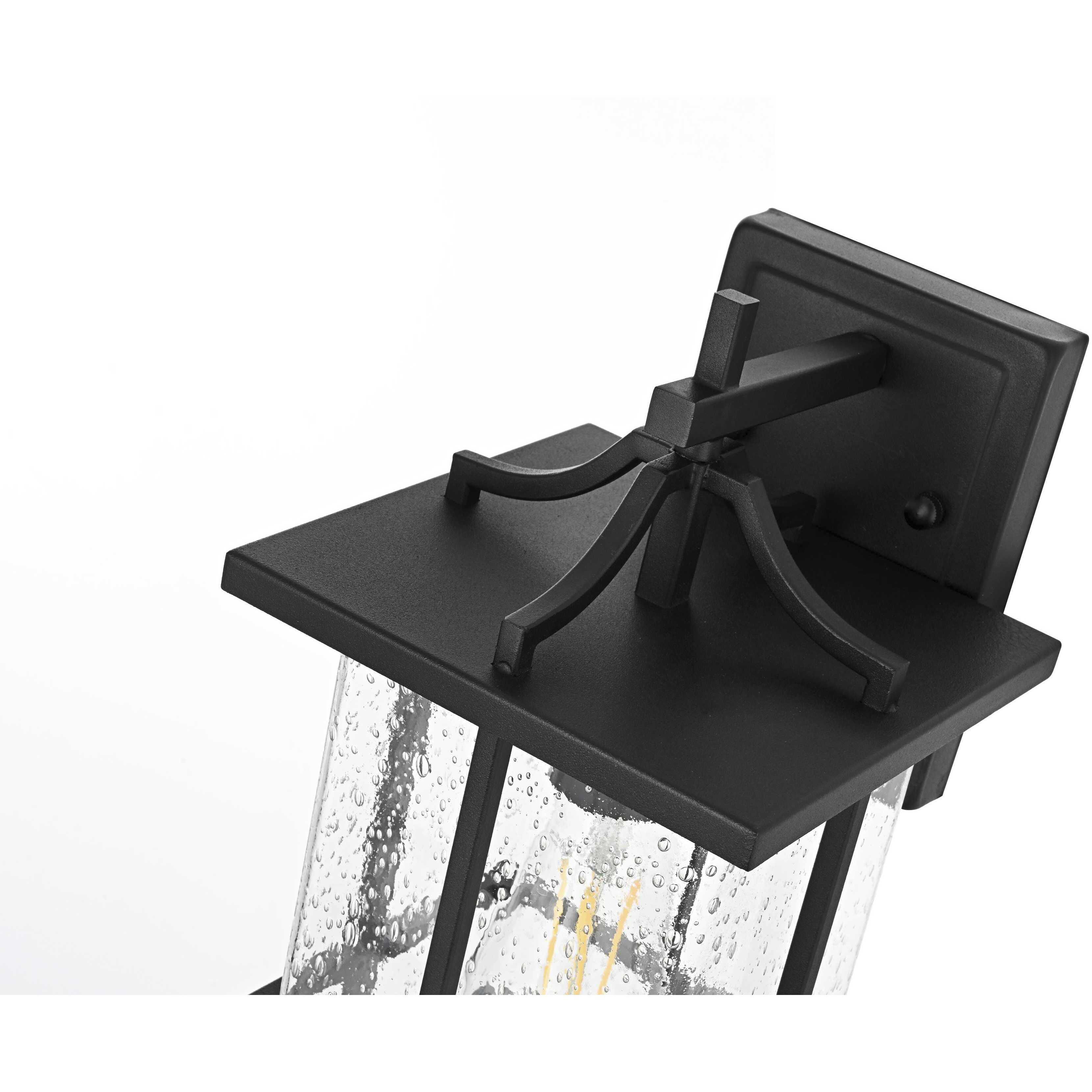 Miller 1 Light 12 inch Black Outdoor Wall Sconce