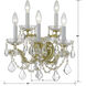 Maria Theresa Sconce Wall Light in Clear Hand Cut, Gold