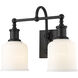 Bryant 2 Light 16 inch Matte Black Vanity Wall Light