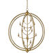 Aphrodite 14 Light 43 inch Gold Granello/Antique Mirror Chandelier Ceiling Light