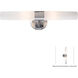 Saber 2 Light 20 inch Chrome Bath Light Wall Light in Incandescent