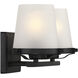 Klein 2 Light 15.5 inch Matte Black Bathroom Vanity Light Wall Light, Lighting One