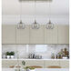 Ballston Athens Deco Swirl 3 Light 39.5 inch Brushed Satin Nickel Linear Pendant Ceiling Light