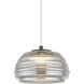 Haze LED 12.5 inch Black Pendant Ceiling Light in Smoke