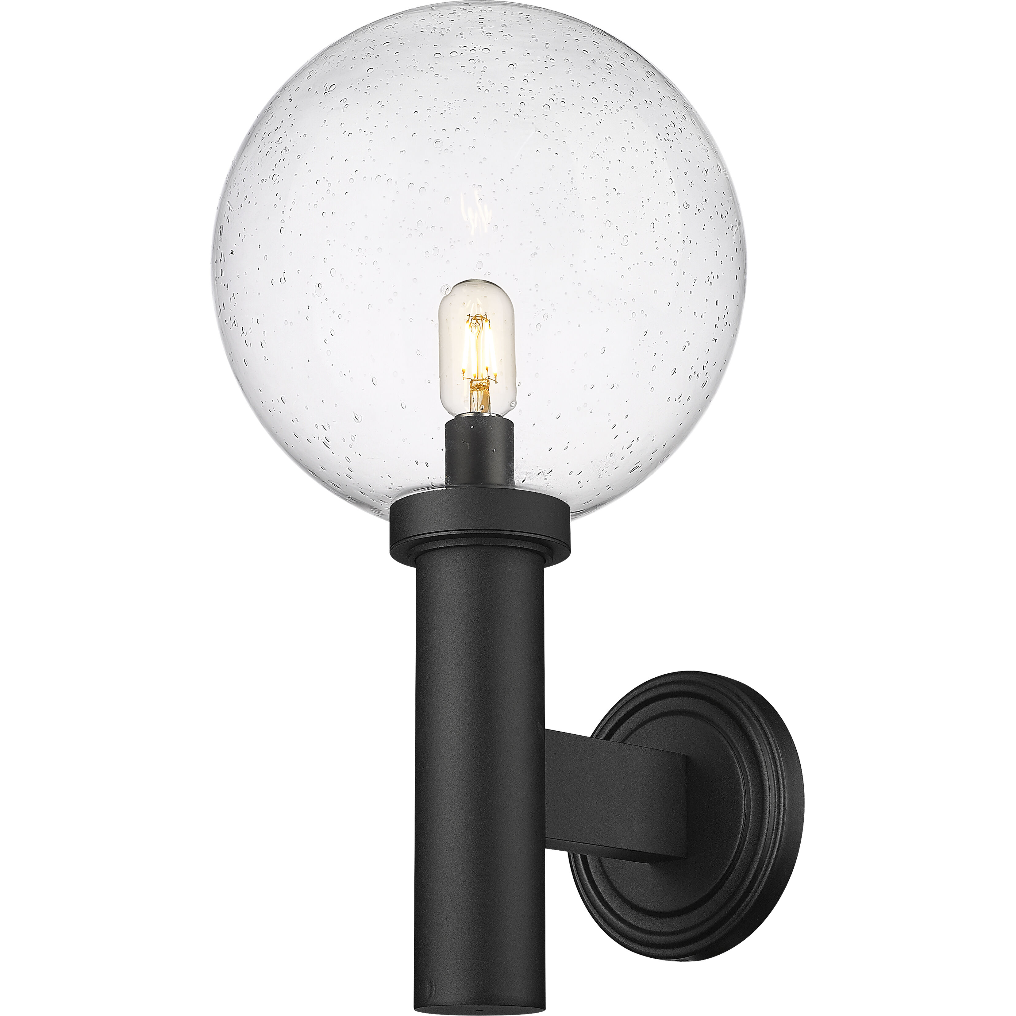 Laurent 1 Light 22.5 inch Black Outdoor Wall Light