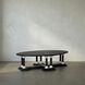 Desoto 66 X 38 inch Hand Rubbed Black and Solid White Coffee Table