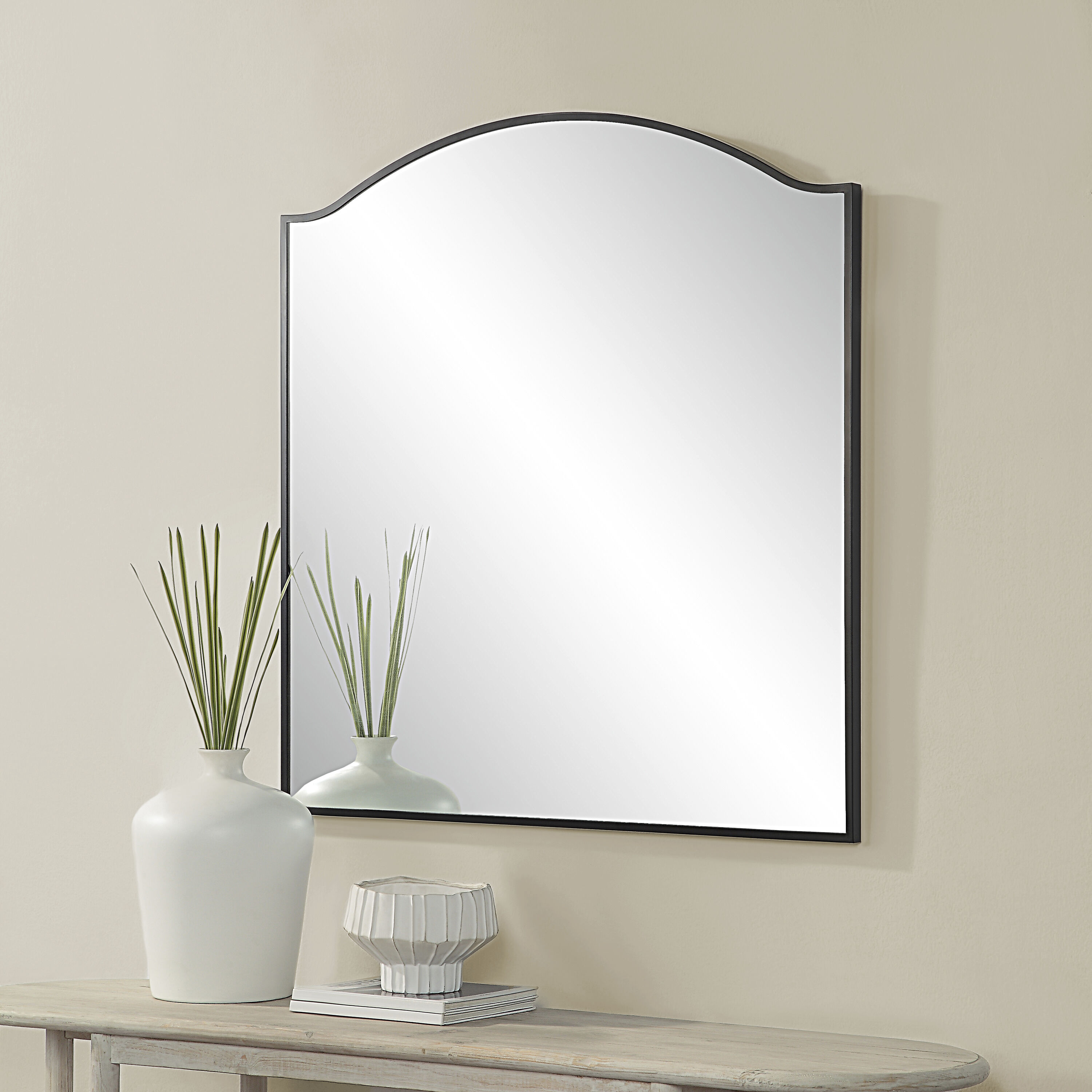 Bandon 40 X 38 inch Matte Black Wall Mirror