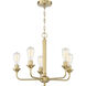 Neighborhood Bridgestone 5 Light 22.75 inch Satin Brass Chandelier Ceiling Light