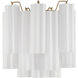 Addis Bath Wall Light in Tronchi Glass White