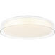 Callum LED 17.88 inch White and Clear Flush Mount Ceiling Light