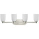 Baldwin 4 Light 32 inch Satin Nickel Bathroom Vanity Light Wall Light, Essentials