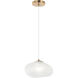Matteo Lighting Melo 1 Light Aged Gold Brass Pendant Ceiling Light C60211AG - Open Box