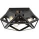 Saucedo 3 Light 14.62 inch Architectural Bronze Flush Mount Ceiling Light, Design Series