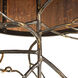 Lowcountry 4 Light Darkened Copper Drum and Darkened Bronze Branch Pendant Ceiling Light