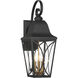 Cardigan Outdoor Wall Mount in Sand Coal and Olden Brass, Great Outdoors