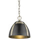 Aldrich Pendant Ceiling Light in Aged Brass, Matte Black, Small