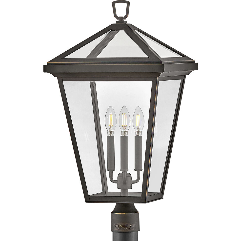 Estate Series Alford Place 26 inch Oil Rubbed Bronze Outdoor Post Mount Lantern in Non-LED