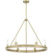 Rovessa 6 Light 32 inch Vintage Brass Chandelier Ceiling Light