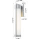 Stratford 1 Light 16.63 inch Silver Outdoor Sconce in White Glass