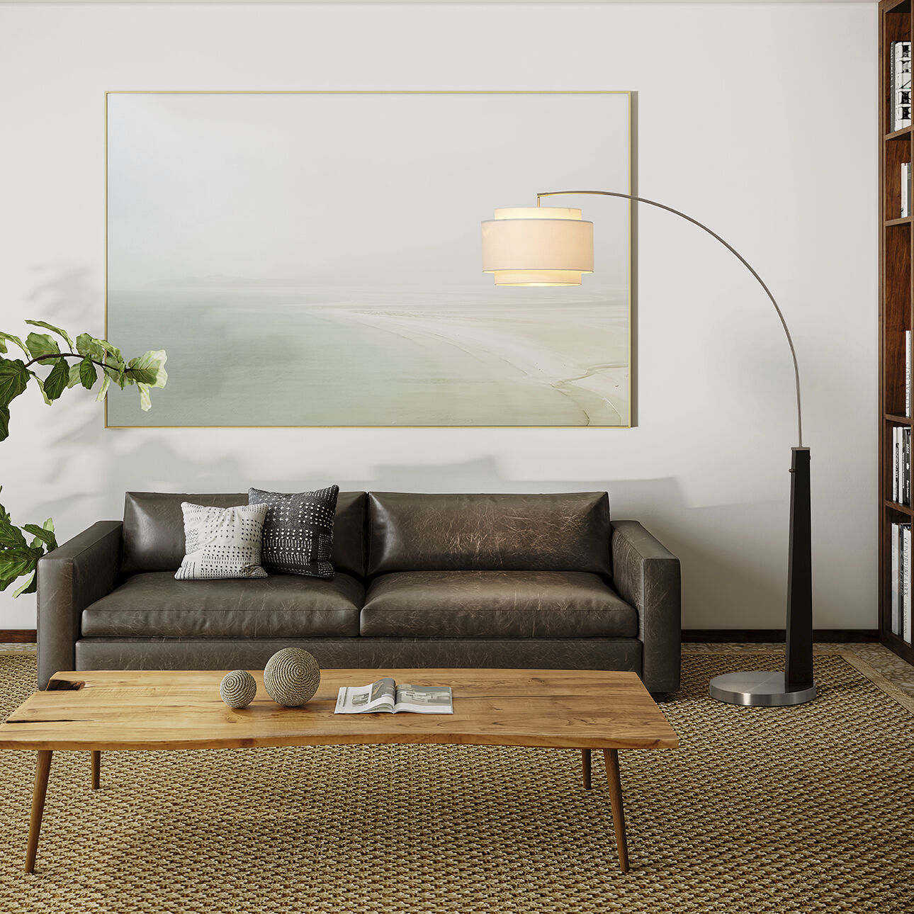 Coronado 84 inch 14.00 watt Matte Black and Satin Nickel Arc Floor Lamp Portable Light