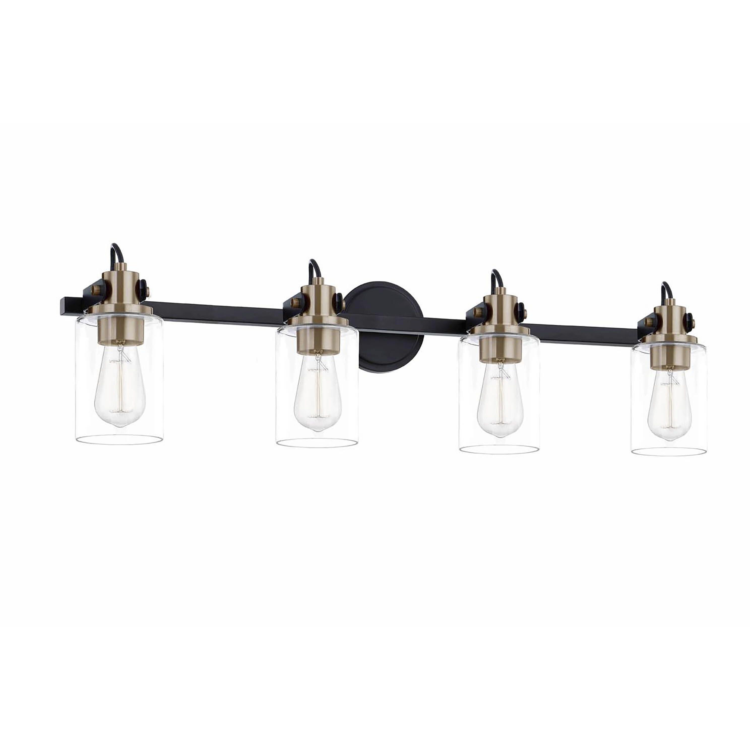 Fusion Collection - Brooklyn Family 33.5 inch Matte Black Bath Bar Wall Light