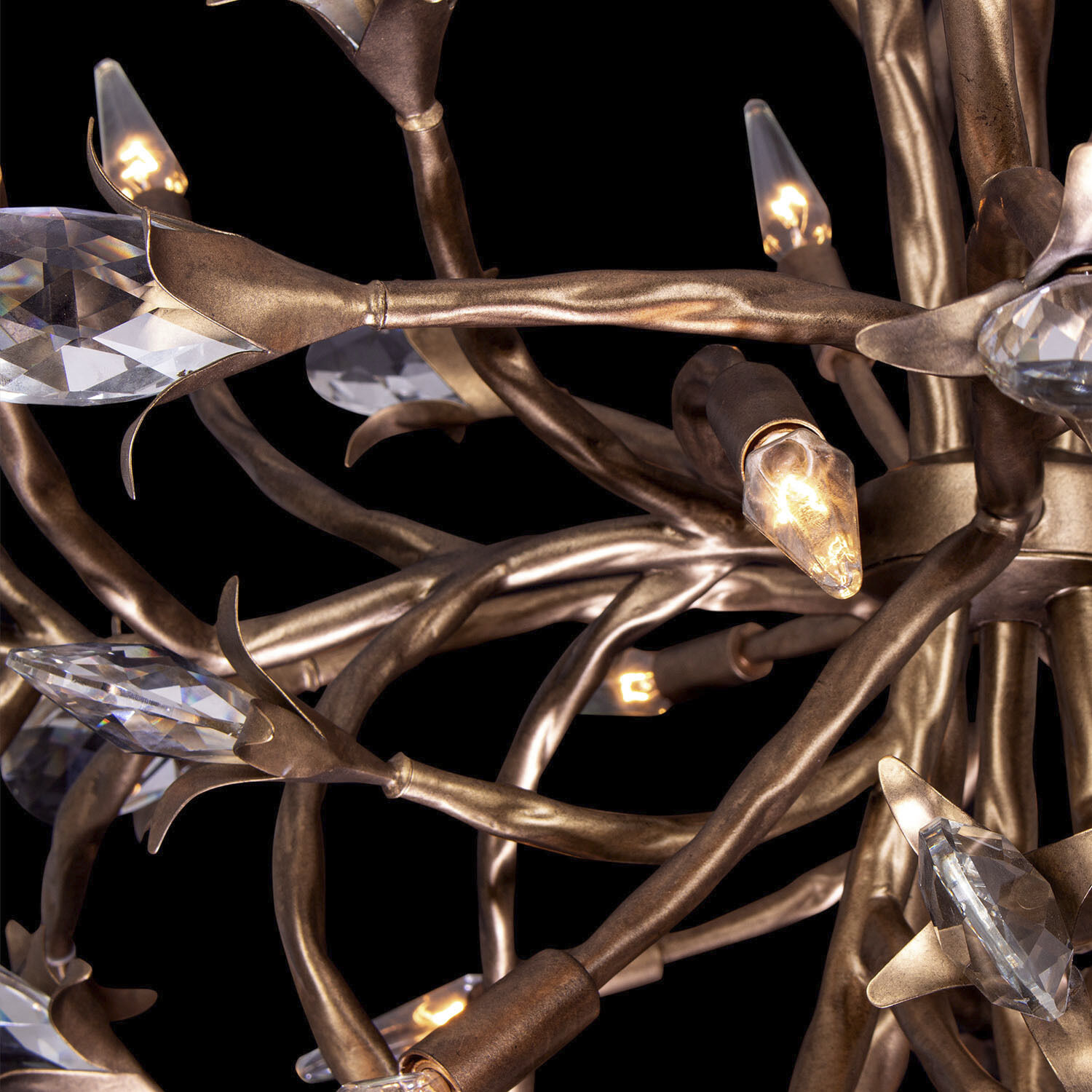 Fiore 24 Light 43 inch Pearlized Antique Brass Chandelier Ceiling Light