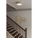 Purelight 2 Light 15 inch Legacy Brass Flush Mount Ceiling Light in Legacy Brass and Off White