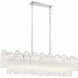 Addis 14 Light 51.75 inch Polished Chrome Linear Chandelier Ceiling Light in Tronchi Glass Clear