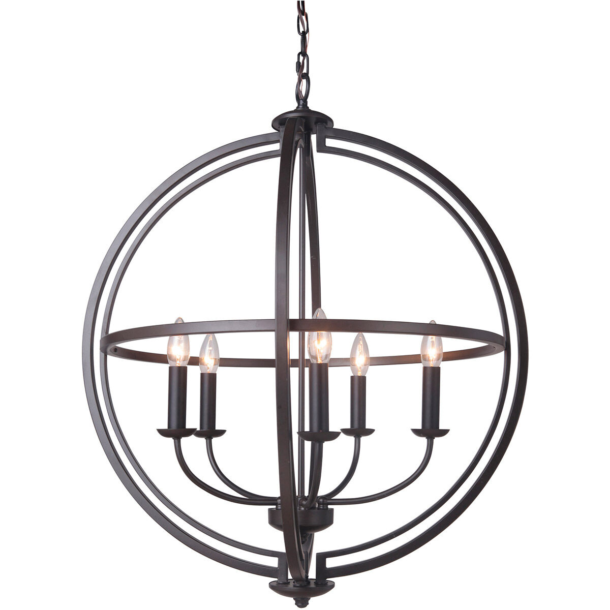 Berkeley 5 Light 25.5 inch Espresso Foyer Light Ceiling Light, Jeremiah