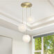 Pixie LED 30 inch Brushed Gold Chandelier Ceiling Light