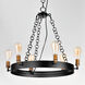 Noble 6 Light 26 inch Black/Natural Aged Brass Chandelier Ceiling Light in Medium Base