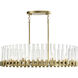 Julian 12 Light 51 inch Aged Brass Linear Chandelier Ceiling Light