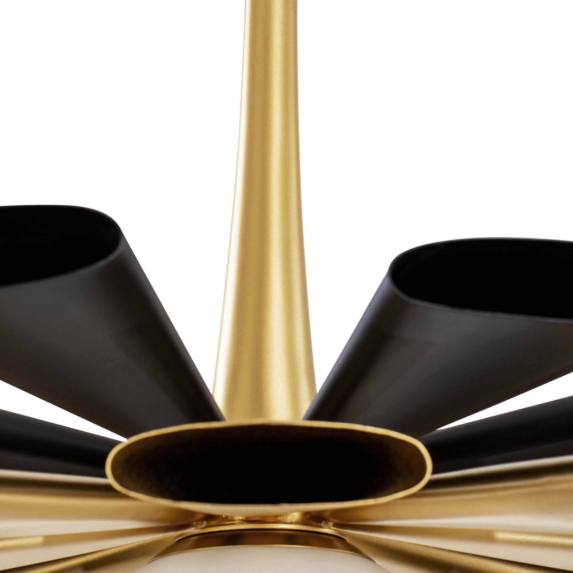 Daphne 1 Light 24.5 inch Matte Black and French Gold Pendant Ceiling Light