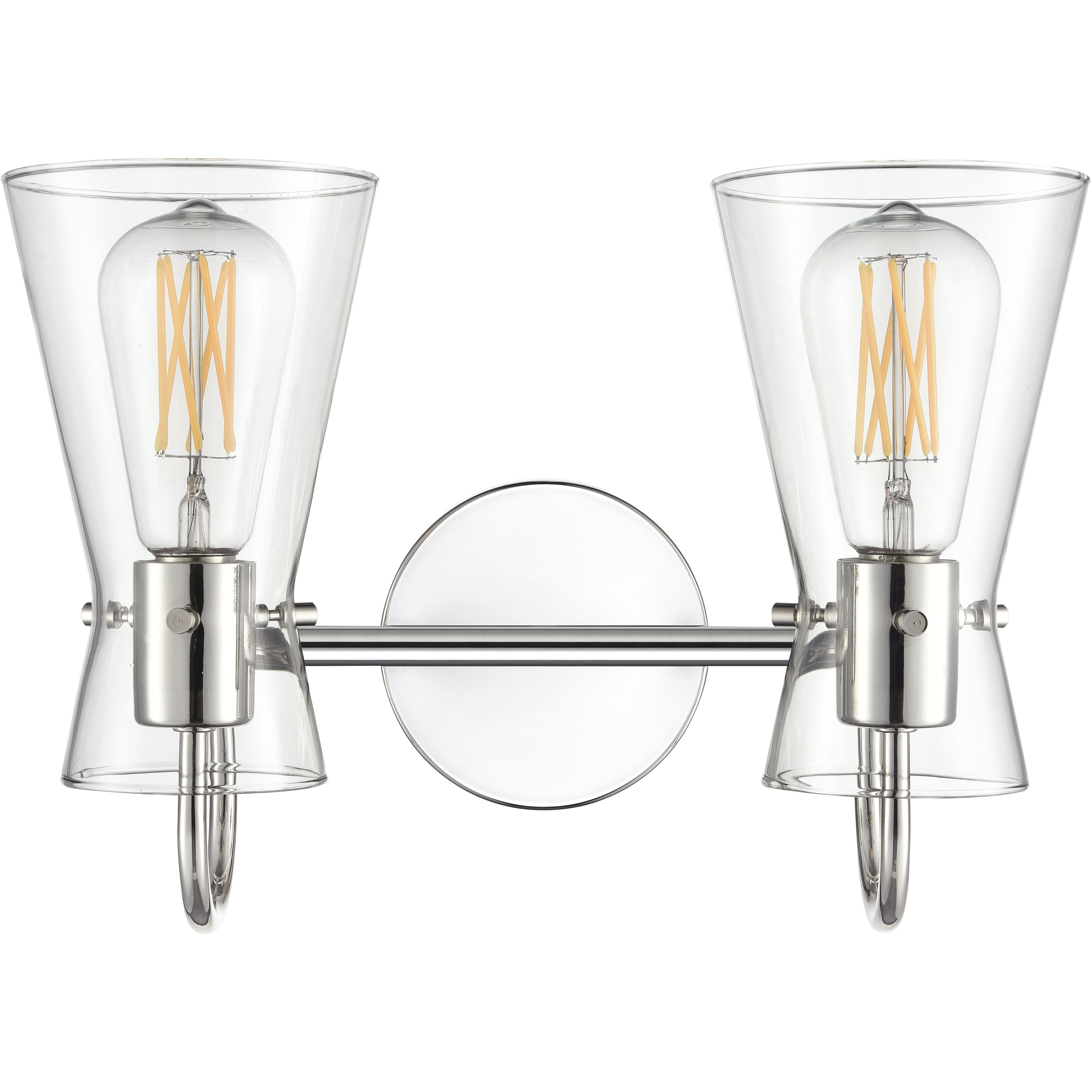 Camellia 2 Light 13.5 inch Polished Nickel Bathroom Vanity Light Wall Light