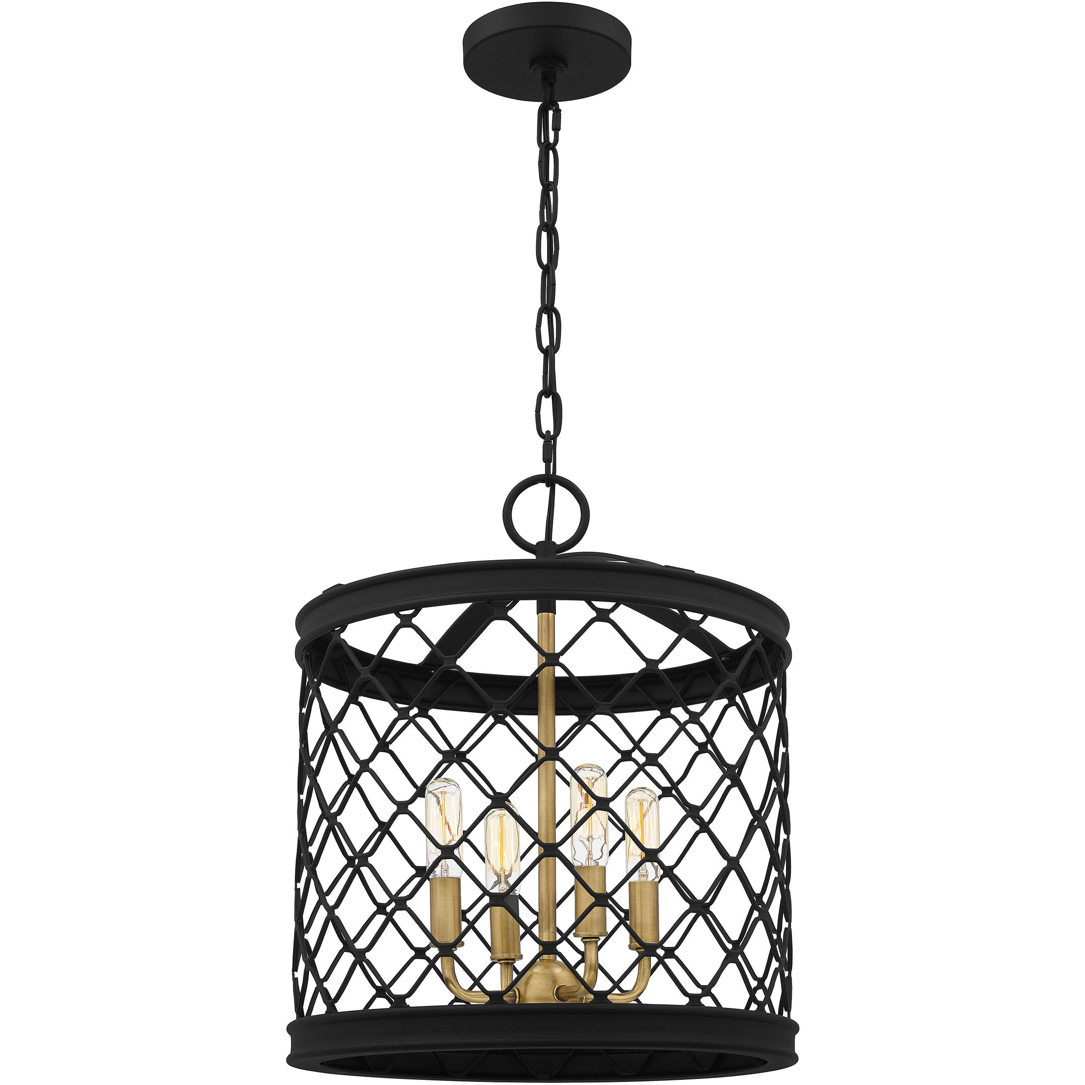 Calais 4 Light 14.75 inch Earth Black Pendant Ceiling Light